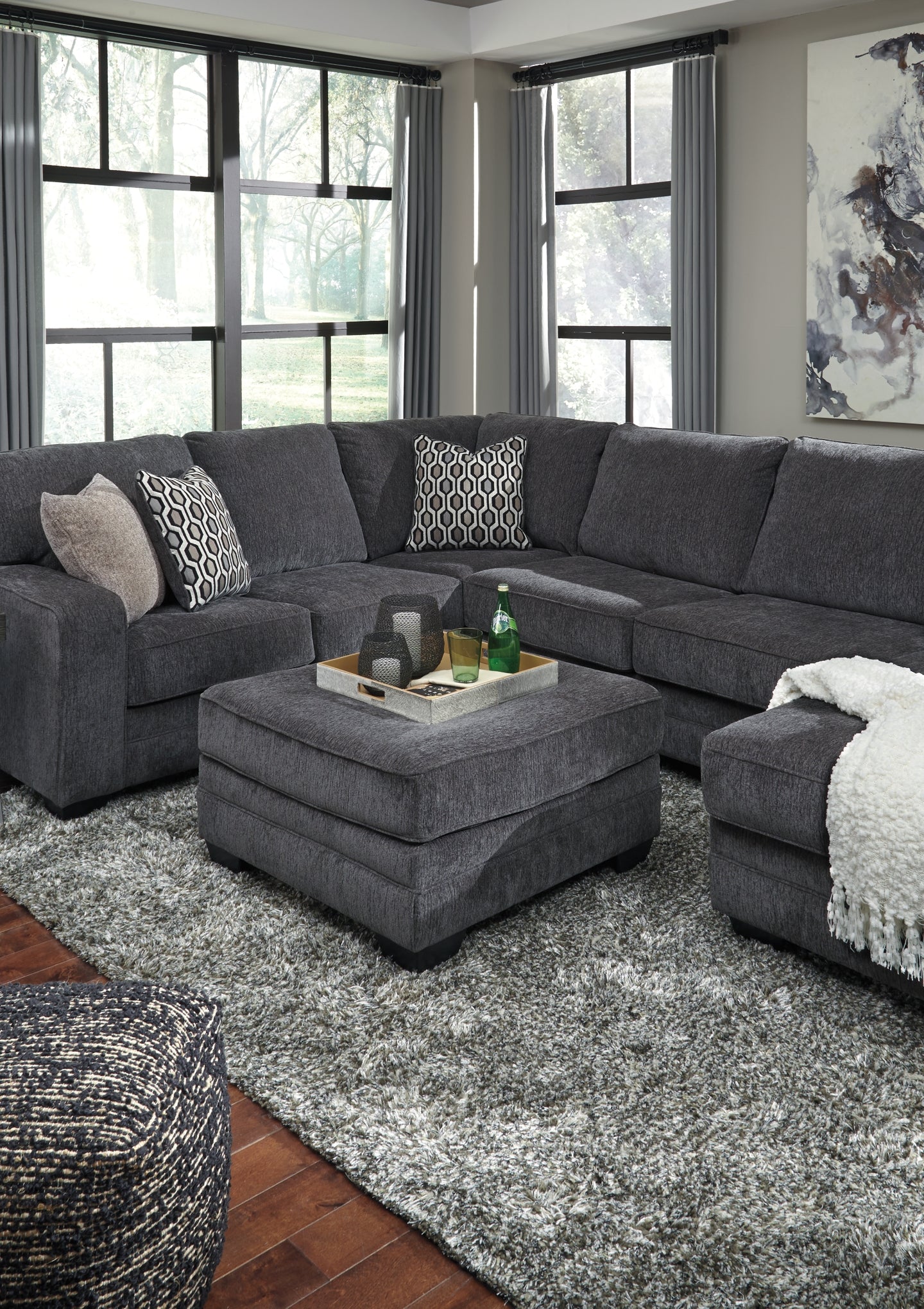 Tracling Oversized Accent Ottoman