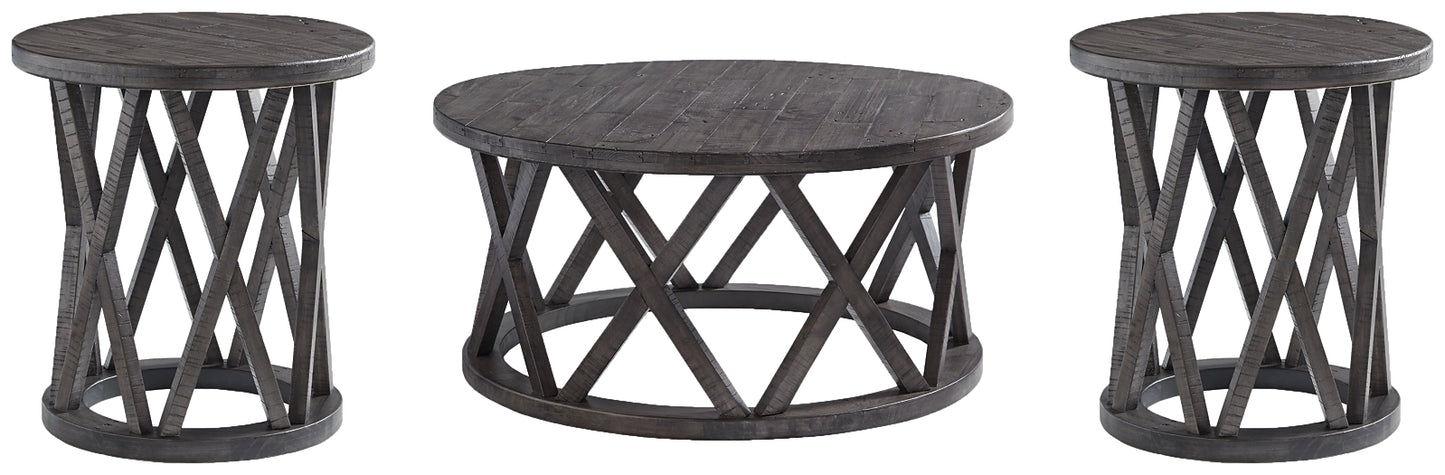 Sharzane Coffee Table with 2 End Tables