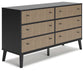 Charlang Queen Panel Platform Bed with Dresser and Chest